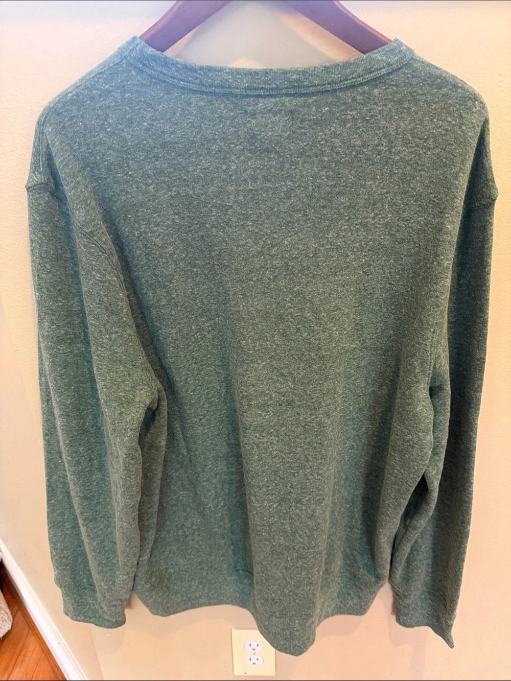 J. Crew Heathered Forest Green Long Sleeve Pocket Tee